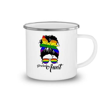 Womens Proud Aunt Mother's Day Gay Pride Lgbt-Q Camping Mug | Mazezy