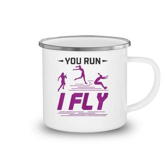 Womens Track And Field Long Jump Athlete Cool Saying Camping Mug | Mazezy