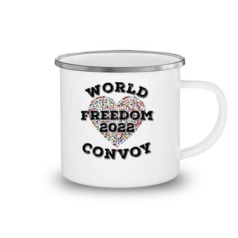 World Freedom 2022 Convoy Classic Canadian Truckers Support Camping Mug | Mazezy