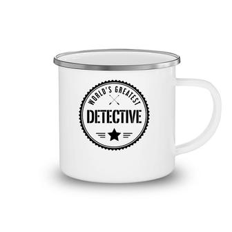 World's Greatest Detective For Detectives Camping Mug | Mazezy