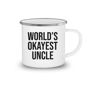 Worlds Okayest Uncle Camping Mug | Mazezy