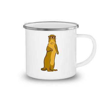 Yellow Weasel Animal Lover Gift Camping Mug | Mazezy