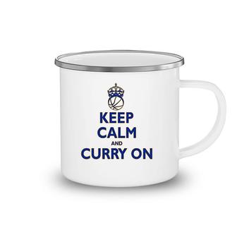 Youth Keep Calm And Curry On Camping Mug | Mazezy