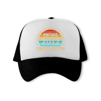 10Th Birthday 10 Years Old 10 Years Of Being Awesome Vintage 2012 Trucker Cap - Seseable