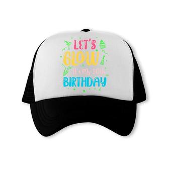 10Th Birthday 10 Years Old Lets Glow It Is My 10Th Birthday Trucker Cap - Seseable
