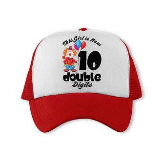 10Th Birthday 10 Years Old This Girl Is Now 10 Double Digits Trucker Cap - Seseable