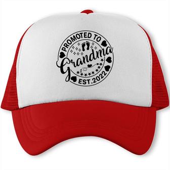 Promoted To Grandma Est 2022 Circle First Mothers Day 2022 Gift For Mom Trucker Cap