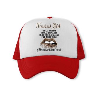 April Women Leopard Taurus Girl A Mouth She Cant Control Birthday Trucker Cap - Seseable