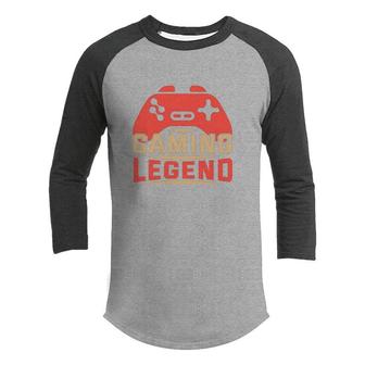 Gaming Legend Gamer Video Games Gift Boys Nager Kids Video Game Lover Youth Raglan Shirt - Seseable