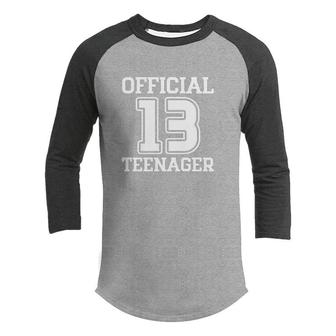 Official Nager 13Th Birthday Gift For Girls Or Boys 13 Youth Raglan Shirt - Seseable