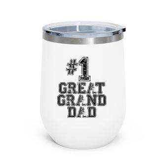 1 Great Granddad - Number One Sports Father's Day Gift Wine Tumbler | Mazezy