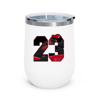4 Red Thunder To Matching Number 23 Retro Red Thunder 4S Tee Wine Tumbler | Mazezy