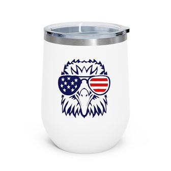 4Th July American Eagle Flag- Independence Day Wine Tumbler | Mazezy DE