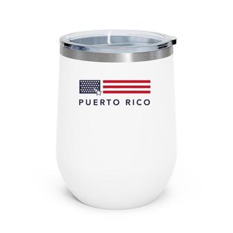 51St Star American Flag Puerto Rico Statehood Wine Tumbler | Mazezy