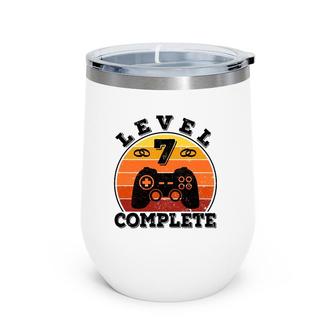7 Years Marriage Anniversary 7 Years Married Level 7 Complete Wine Tumbler | Mazezy