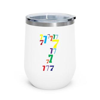 7 Years Old Birthday - 7Th B-Day Number 7 Ver2 Wine Tumbler | Mazezy