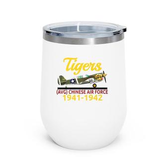 A Great P-40 Spiltfire Avg Chinese Air Force 1941-1942 Tee Wine Tumbler | Mazezy UK
