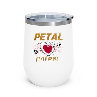 Adorable Petal Patrol Flower Girl Wedding Gift Bridal Party Wine Tumbler | Mazezy