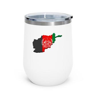 Afghanistan Flag Proud Afghani Map Afghanistan Wine Tumbler | Mazezy