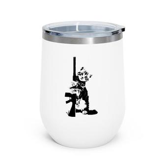 Ain't Kitten Around Graphic Wine Tumbler | Mazezy