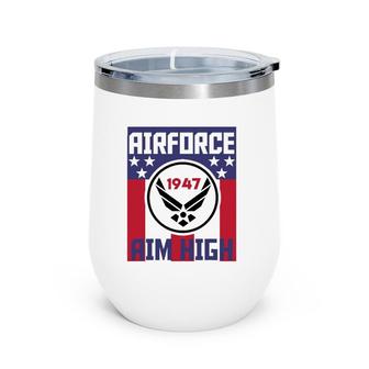 Air Force For Men - Airforce 1947 Aim High Wine Tumbler | Mazezy