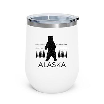 Alaska Alaskan Bear Alaska Gift Alaska Tank Top Wine Tumbler | Mazezy