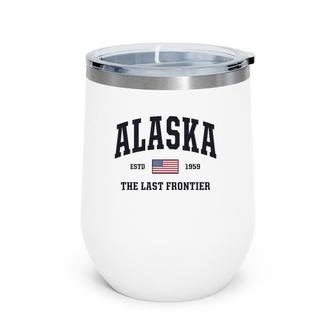 Alaska American Flag Veteran Military Gifts Usa Wine Tumbler | Mazezy
