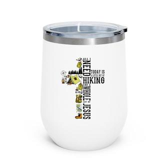 All I Need Hiking And A Whole Lot Of Jesus Christian Cross Wine Tumbler | Mazezy