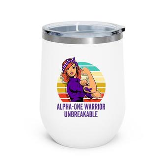 Alpha 1 Warrior Unbreakable Disease Wine Tumbler | Mazezy