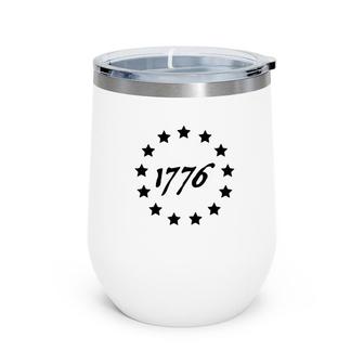 American Flag 1776 We Are The People Wine Tumbler | Mazezy