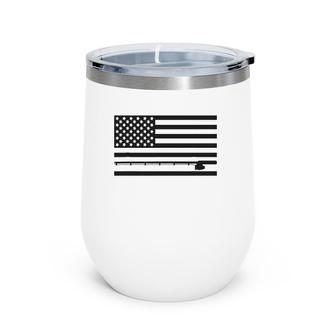 American Flag Fishing Apparel - Fishing Wine Tumbler | Mazezy