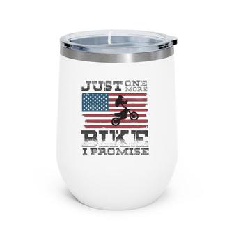 American Flag Mx Motocross Dirt Bike Rider Gifts Wine Tumbler | Mazezy