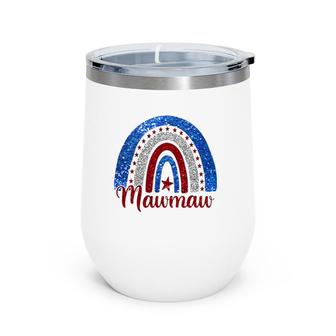 American Mawmaw Rainbow American Flag Patriotic 4Th Of July Wine Tumbler | Mazezy