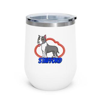 American Stafford Terrier Dog Owner Wine Tumbler | Mazezy