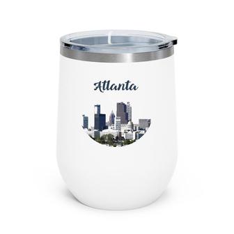 Atlanta Skyline Graphic Design City Usa America Outfit Wine Tumbler | Mazezy