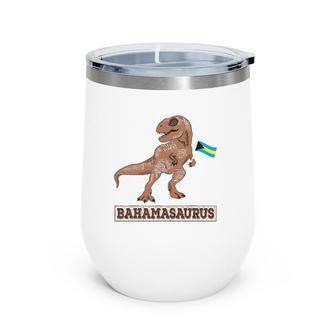 Bahamasrex Bahamian Flag Pride Nassau Vacation Souvenir Wine Tumbler | Mazezy