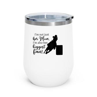 Barrel Racing Mom Cowgirl Horse Riding Graphic Design Racer Wine Tumbler | Mazezy