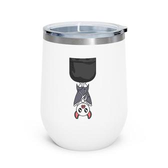 Bat In Pocket Funny Animal Lover Gift Wine Tumbler | Mazezy