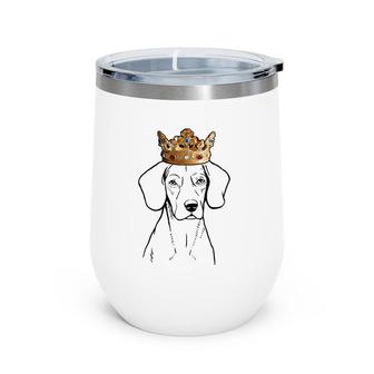 Beagle Dog Wearing Crown Gift Wine Tumbler | Mazezy