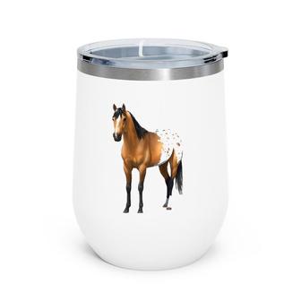 Beautiful Buckskin Appaloosa Quarter Horse Lover Gift Premium Wine Tumbler | Mazezy
