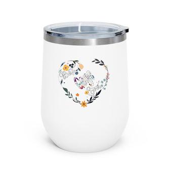 Best Gege Ever Flower Blessed Grandma Mother's Day Cute Wine Tumbler | Mazezy