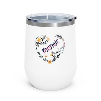 Best Marmie Ever Flower Blessed Grandma Mother's Day Gift Wine Tumbler | Mazezy