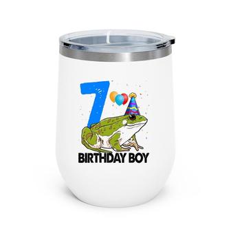Birthday Boy 7 Frog Tee S Toodlers Funny Frog Love Wine Tumbler | Mazezy
