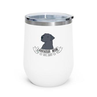 Black Labrador Mom Dog Lover Wine Tumbler | Mazezy