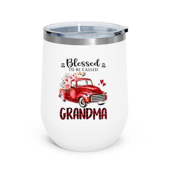 Blessed To Be Called Grandma Vintage Red Truck Mother's Day Wine Tumbler | Mazezy