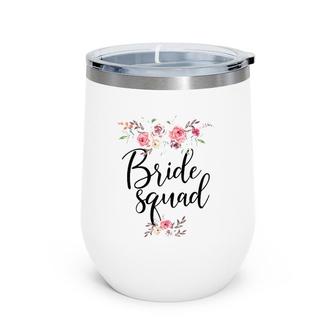 Bride Squad Wedding Gift For Bridesmaid Bridal Shower Wine Tumbler | Mazezy UK