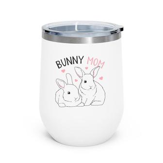 Bunny Mom Rabbit Love Easter Girls Womens Wine Tumbler | Mazezy