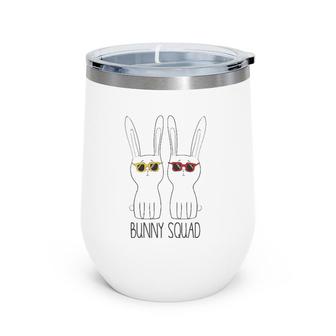 Bunny Squad Funny Cute Pet Rabbit Lover Wine Tumbler | Mazezy