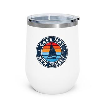 Cape May New Jersey Nj Vintage Sailboat Retro 70'S Wine Tumbler | Mazezy
