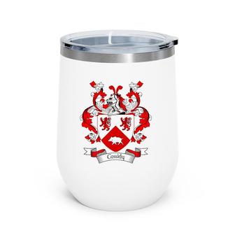 Cassidy Coat Of Arms Cassidy Surname Family Crest Wine Tumbler | Mazezy